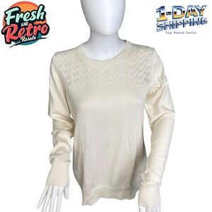 Banana Republic Sweater Knit Pullover Medium‎ Cottagecore Coastal Light Academia